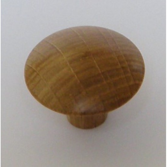 Knob style J 44mm oak lacquered wooden knob